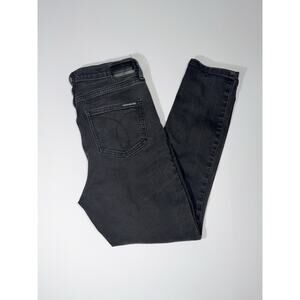 Calvin Klein Jeans Women's Size 29 Black Repreve Mid Rise Skinny Comfort Casual